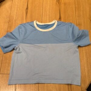 Lululemon blue stripe top